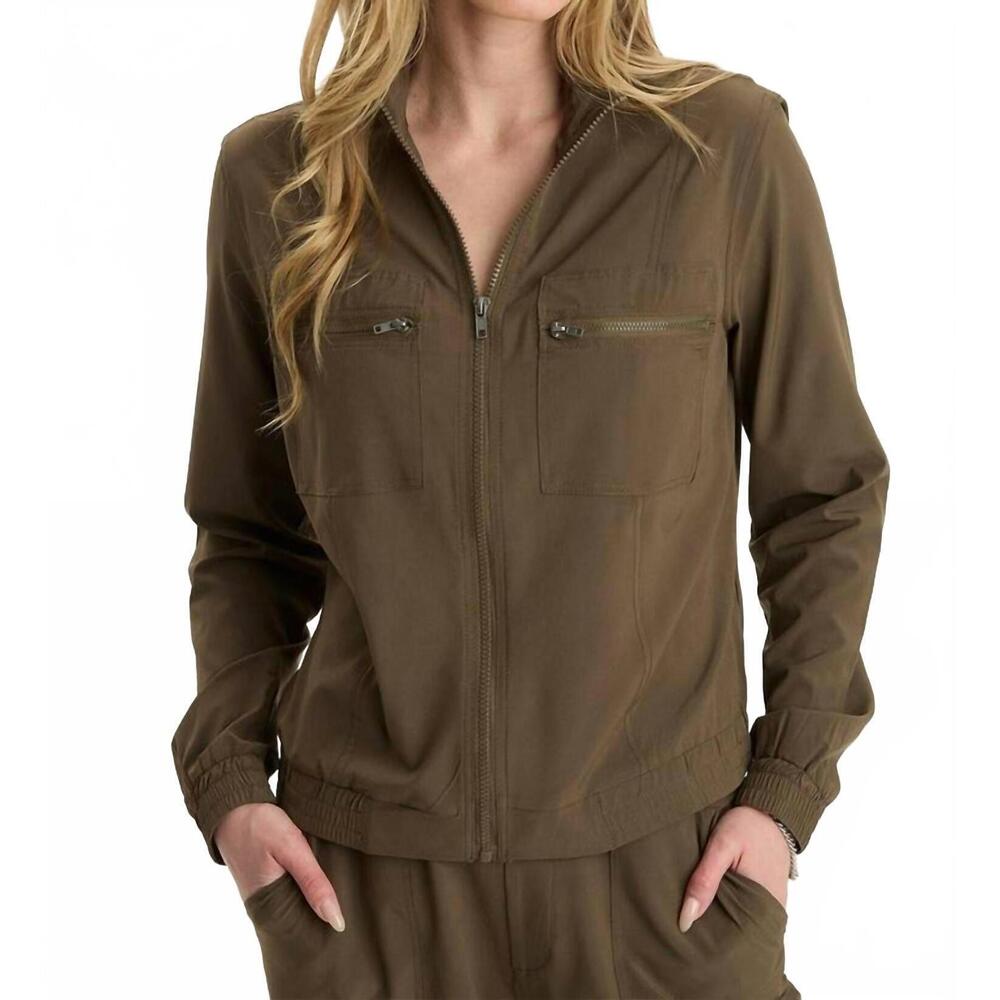 NEW XCVI active quinn bomber jacket in clove